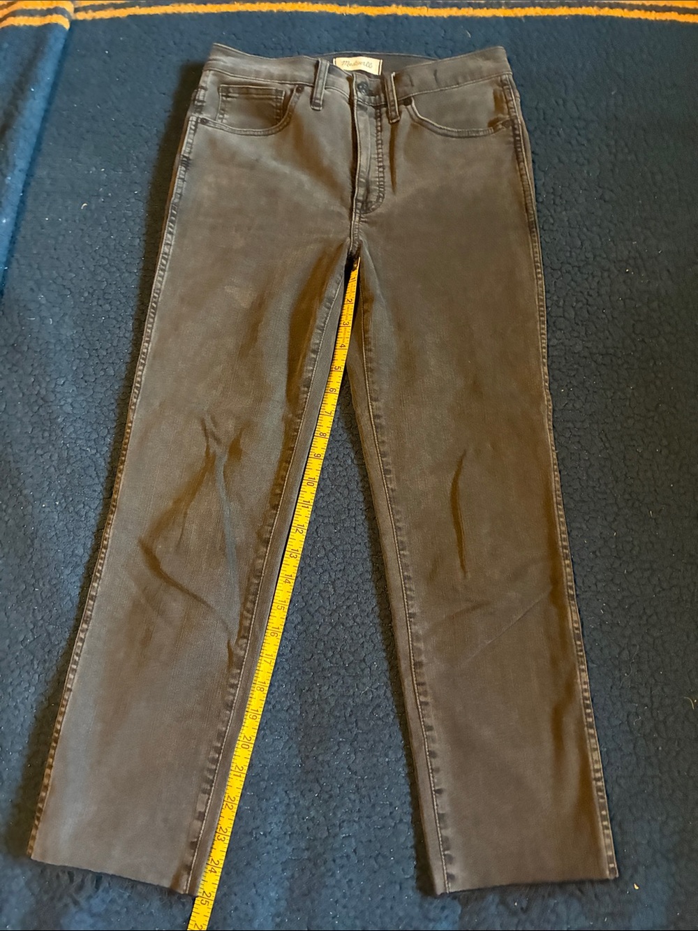 Madewell black / Gray stovepipe Jeans